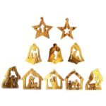 תליית קישוטי חג המולד מעץ זית סט של 10 (קטן) #OR102