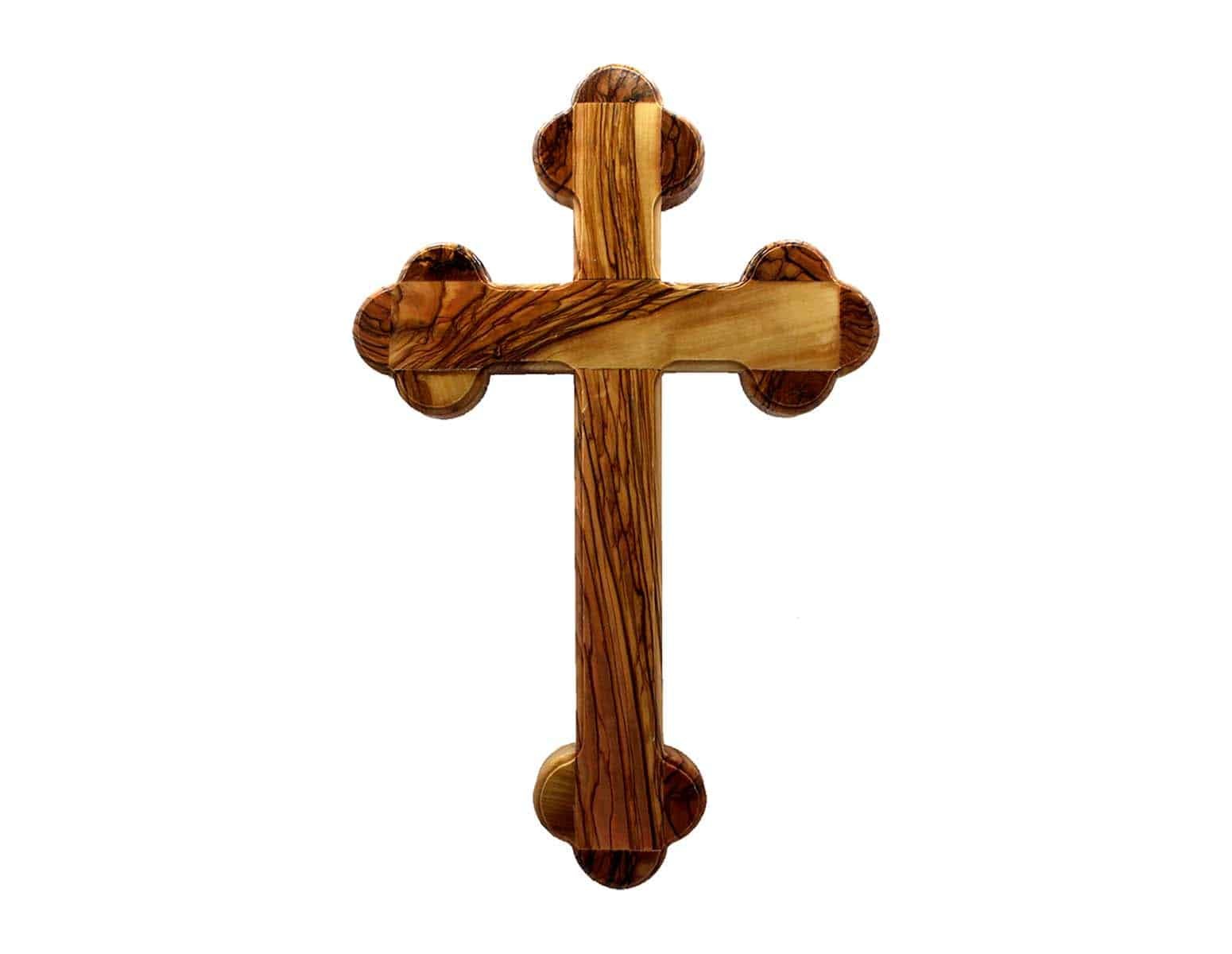 Orthodox Olive Wood Cross (18 cm / 7'') #CR112 - Holy Land Olive Wood -  Bethlehem Olive Wood Factory
