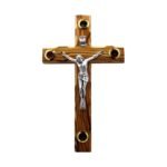 צלב עץ זית קתולי (12 ס"מ / 4.75 '') #CR108