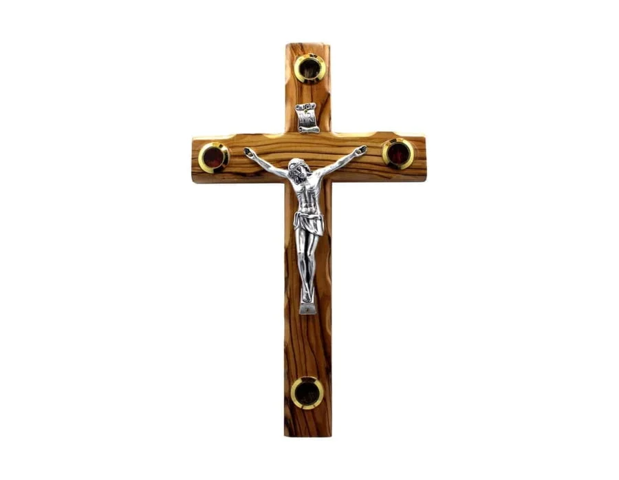 Beeveer 48 Pcs Christmas Nativity Wooden Crosses for Baptism