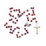 Holy Land Red Coral Rosary #R108