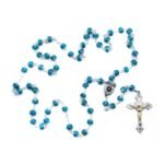 Holy Land Turquoise Coral Rosary #R110