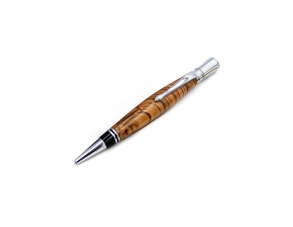 Handcrafted Bethlehem Olive Wood Executive Pen W/ Chrome #PE124 - Holy ...