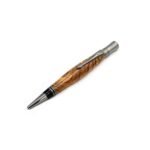 Håndlaget Bethlehem Executive-penn i oliventre med pistolmetall #PE125