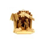 Hanging Olive Wood Nativity Christmas Ornament #OR116