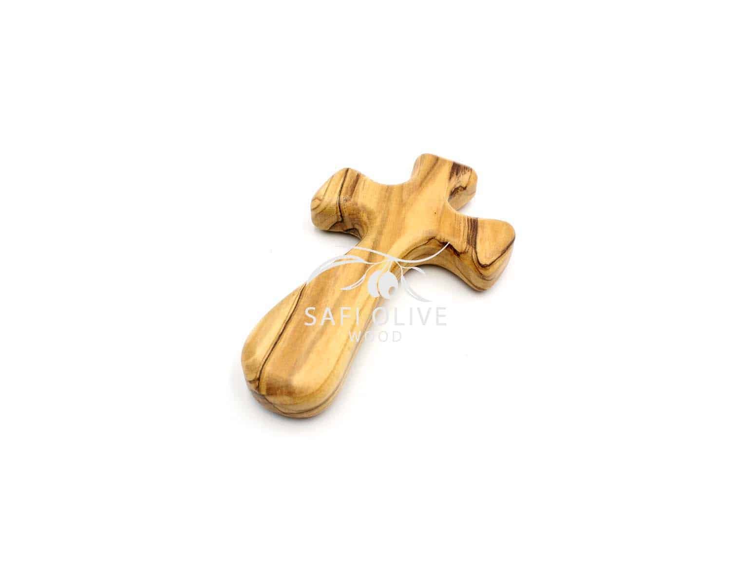 Cruz de mano de madera de olivo (10 CM / 4'') #CR166
