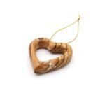 Oliivipuinen roikkuva sydän joulukoristeet - 6 kpl #OR122