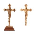 Croce intagliata a mano in legno d'ulivo #CR168