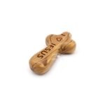 Croce di conforto in legno d'ulivo - incisa al laser (6,5 cm) #CR184